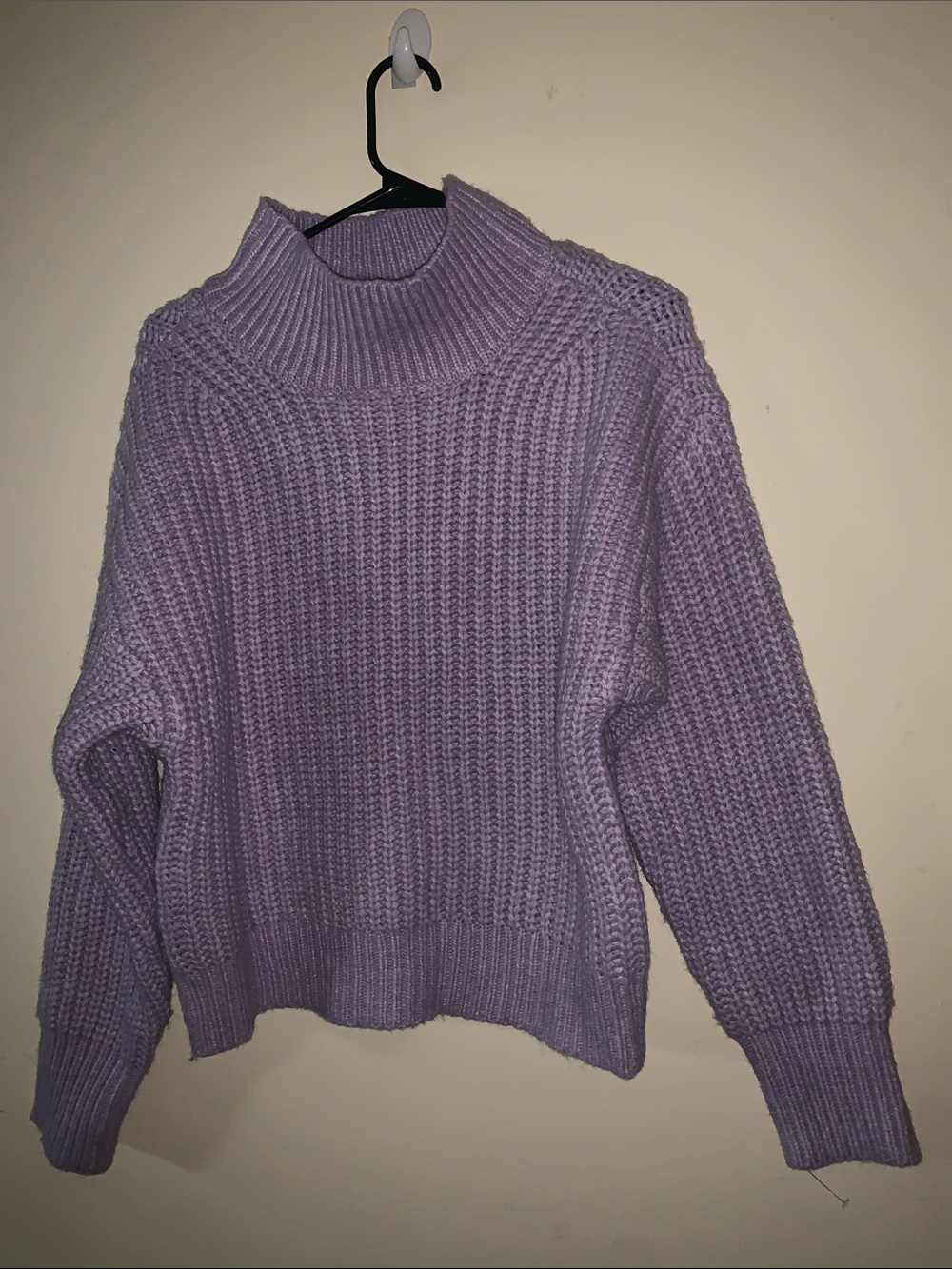 Falls Creek Lilac Turtleneck Chunky Knit Sweater - Women
